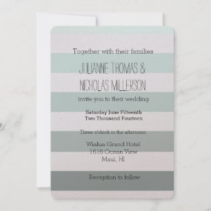 Convite Casamento de Mint Ombre Stripes