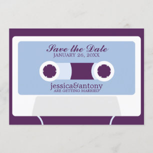 Convite Casamento de Mixtape Retrô Salve a Data