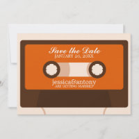 Casamento de Mixtape Retrô Salve a Data