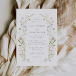 Convite Casamento de Mola de Pastel Wildflower<br><div class="desc">Apresentando nosso convite de casamento pastel de flor silvestre com um design de flor silvestre colorida! Este convite é perfeito para aqueles que querem adicionar um toque de capricho lúdico ao seu dia especial. O design apresenta uma variedade de verde e flores silvestres em vários tons pastéis de rosa, azul...</div>