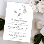 Convite Casamento De Monograma Com Excursão Botânica<br><div class="desc">Este design é parte de uma coleção - entre em contato conosco se precisar de algum papel de carta adicional *A cor do texto e do papel principal é personalizável e há alguns filtros de cor diferentes disponíveis para os florais principais,  se necessário.</div>