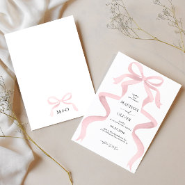 Convite Casamento de Monograma de Arco Rosa Espelho Modern