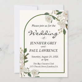 Convite Casamento de Monograma de Caligrafia Elegante