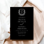 Convite Casamento de Monograma de Peste Floral Moderna<br><div class="desc">Capture a essência da sofisticação com um design de casamento formal de monograma da crista floral. Esta elegante mistura de eternos florais e uma crista monográfica personalizada adiciona um toque de refinamento à decoração de casamento e à papelaria. Ideal para casais que buscam um estilo clássico, mas distinto, o design...</div>