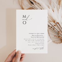 Casamento de Monograma de Script Minimalista Whims