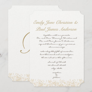 Convite Casamento De Monograma Elegante De Folha Rosa Escu