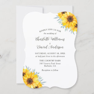 Convite Casamento de Monograma Elegante Eucalipto Girassol
