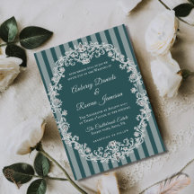 Casamento de Monograma Floral Vintage Romântico