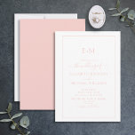 Convite Casamento de Monograma Formal Cor-de-Rosa Escamudo<br><div class="desc">Bem-vindo ao dia mais importante da sua vida! Seu dia de casamento! Você sonhava com esse dia desde que era uma garotinha e agora está finalmente aqui. O Simples Convite Formal Monográfico Rosa Esmagado Elegante é a forma perfeita de começar a sua jornada ao casamento. Esta tendência e este convite...</div>