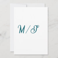 Casamento de monograma turquesa casal nome simples