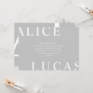 Convite Casamento de Monogramas de layout Ultra Moderno