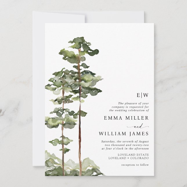 Convite Casamento de Montanha (Frente)