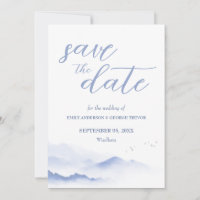 Casamento de montanhas e pássaros azuis salvar a d