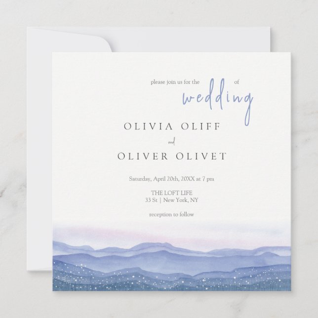 Convite Casamento de Montanhas Roxas (Frente)