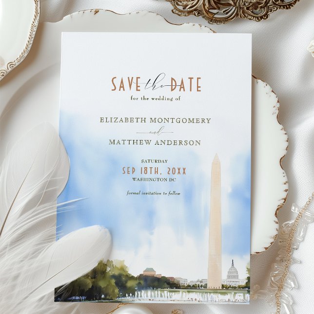 Convite Casamento de Monumento em Washington DC Salve o Ca (Criador carregado)
