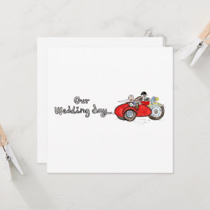 Convite Casamento de Moto e Sidecar 