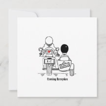 Casamento de Moto Personalizada e Sidecar