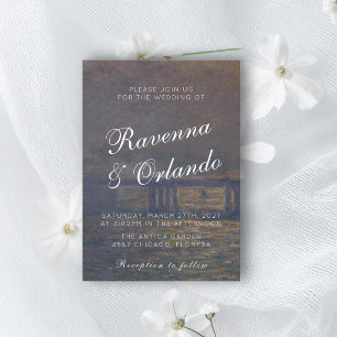 Convite Casamento de Museu de Arte Fina Claude Monet Inspi