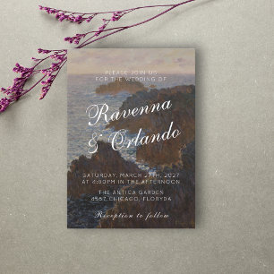 Convite Casamento de Museu de Arte Fina Claude Monet Inspi