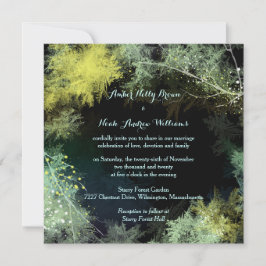 Convite Casamento de Mysticismo Mágico da Floresta Estelar