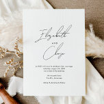 Convite Casamento de Na moda de Nomes de Caligrafia Modern<br><div class="desc">O Convite para Casamento de Na moda de Nomes de Caligrafia Modernos apresenta os nomes dos casais em uma caligrafia,  junto com um layout simples e moderno.</div>