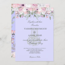 Casamento de Na moda Floral Roxo do Bismillah Islâ