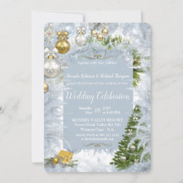 Convite Casamento de Natal Branco
