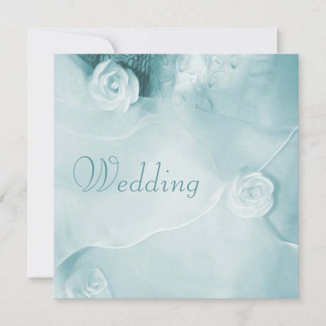 Convite Casamento de Natal clássico de Teal Vintage (Frente)