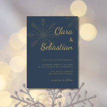 Casamento de Natal com Floco de Neve Minimalista A
