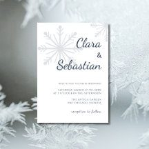 Casamento de Natal com Floco de Neve Minimalista A