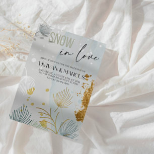 Convite Casamento de Natal com Neve no Amor - Wonderland d