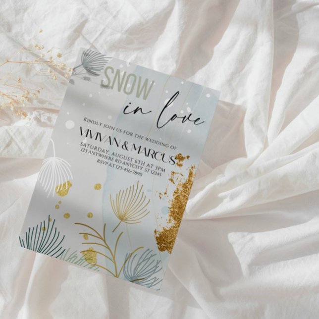 Convite Casamento de Natal com Neve no Amor - Wonderland d (Criador carregado)