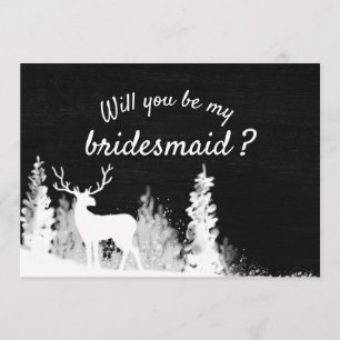 Convite Casamento de Natal com Reindeer Chalkboard  Brides