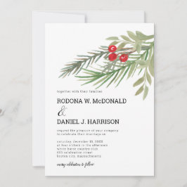 Convite Casamento de Natal com Verduras Festivas