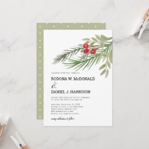 Convite Casamento de Natal com Verduras Festivas