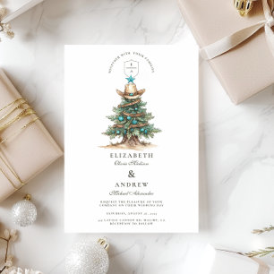 Convite Casamento de Natal do Cowboy Ocidental