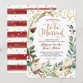 Convite Casamento de Natal Feriado de inverno