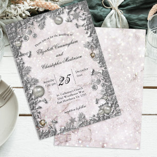 Convite Casamento de Natal Mágico de inverno