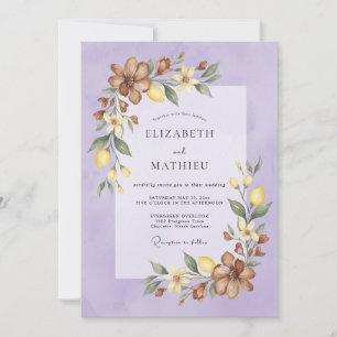 Convite Casamento de Natureza Delicada Lavanda