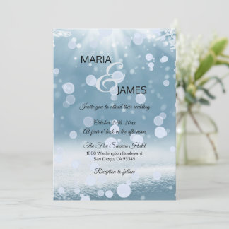 Convite Casamento de Neve de inverno