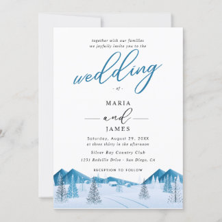 Convite Casamento de Neve de inverno