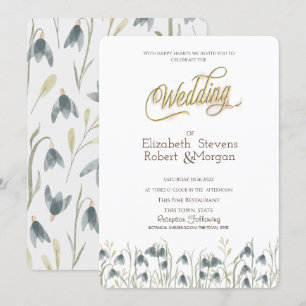 Convite Casamento de Neves de Chic Wildflower