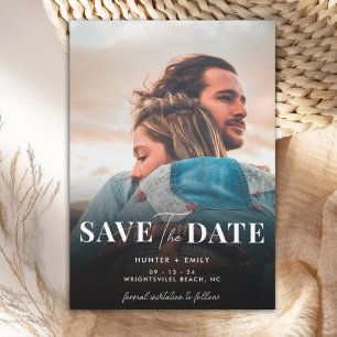 Convite Casamento de Noivado Digital com Foto Minimalista