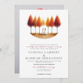 Convite Casamento de noivas de queda