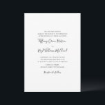 Convite Casamento de Nome de Cheio Tradicional Elegante Si<br><div class="desc">Este simples e elegante convite de casamento do nome de cheio tradicional é perfeito para o seu clássico casamento preto e branco minimalista neutro. O design apresenta a fonte básica mínima contemporânea e a delicada caligrafia formal do chic. É certo que completará sua queda de gravata negra, verão, primavera ou...</div>