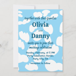 Convite Casamento de Nuvens de Céu Azul