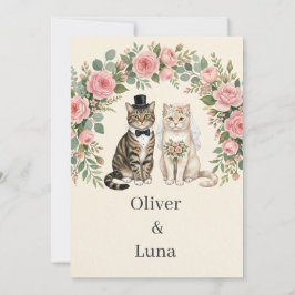 Convite Casamento de Oliver & Luna - Casal de Gatos