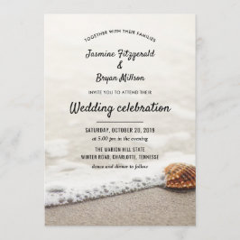 Convite Casamento de ondas de praia