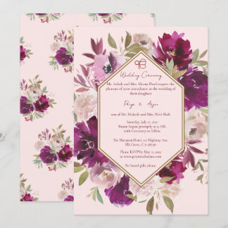 Convite Casamento De Onkar, Sikh Ik Onkar, De Cor Rosa Geo