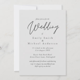 Convite Casamento de Orçamento de Typografia de Letras de